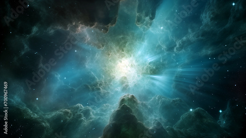 Nebula clouds in space  ai-generated