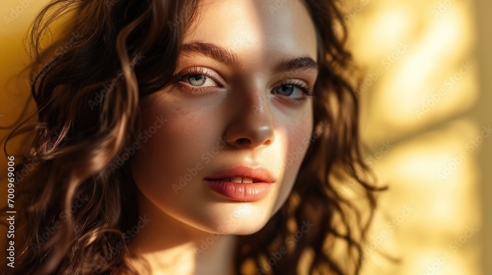 A close up shot of a woman with long hair. This versatile image can be used for various concepts and themes A close up shot of a woman with long hair. This versatile image can be used for various concepts and themes