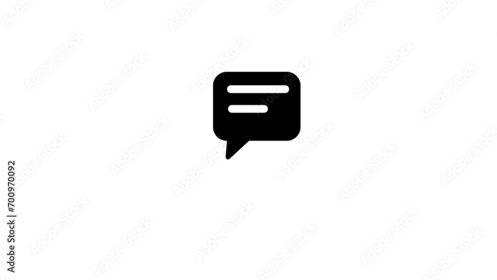 Bubble Message chat icon, upcoming message bubble speech icon animation Bubble Message chat icon, upcoming message bubble speech icon animation