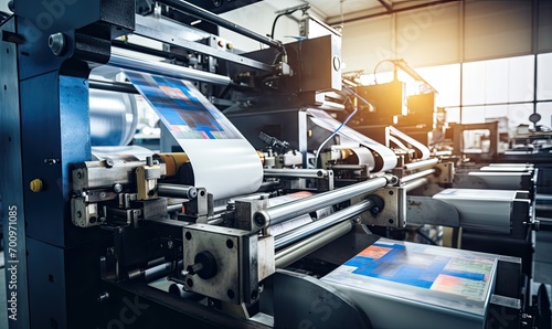 Large Printing Machine in Spacious Industrial Room photo