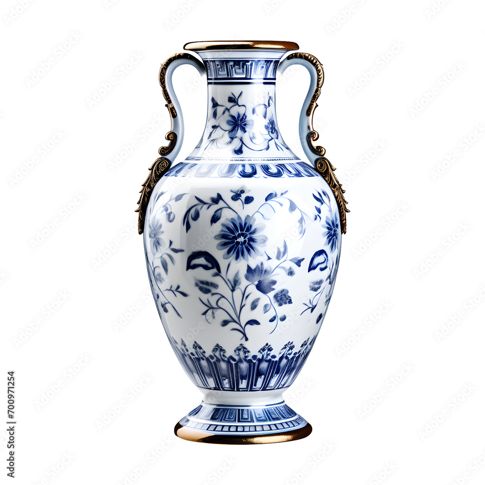 Antique Vase Isolated on Transparent Background