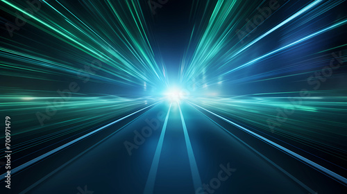 green and white ray of light, modern technology, high speed infrastructure hero image