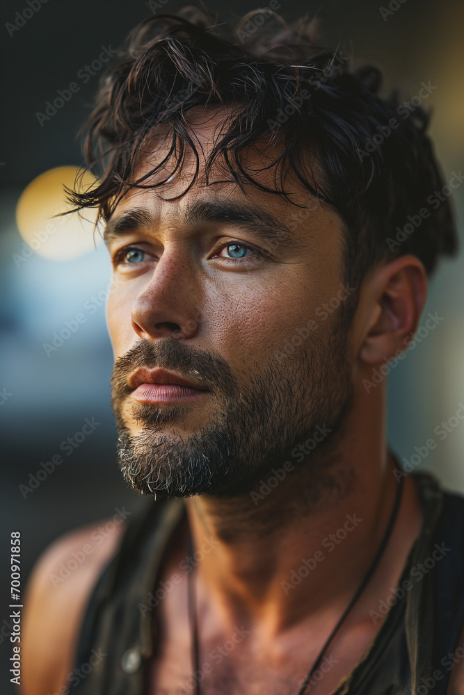 Portrait of Youthful Attractiveness and Muscular Confidence Portrait of Youthful Attractiveness and Muscular Confidence