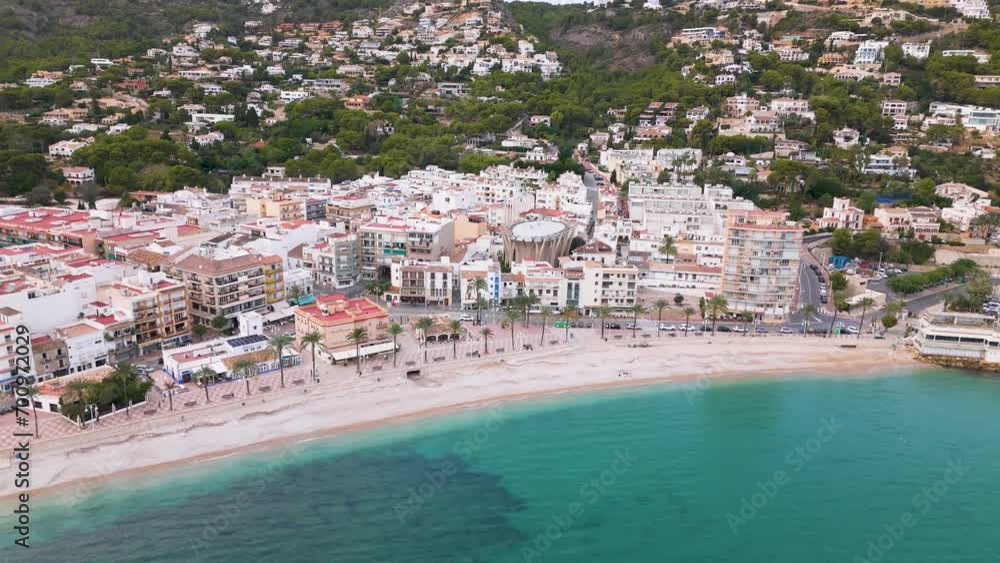Aerial drone view of the coastal town in the Costa Blanca named Javea, Spain Aerial drone view of the coastal town in the Costa Blanca named Javea, Spain