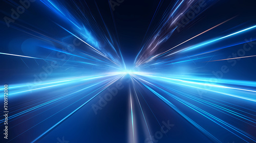 blue and white ray of light, light arc, high speed, technology abstract background