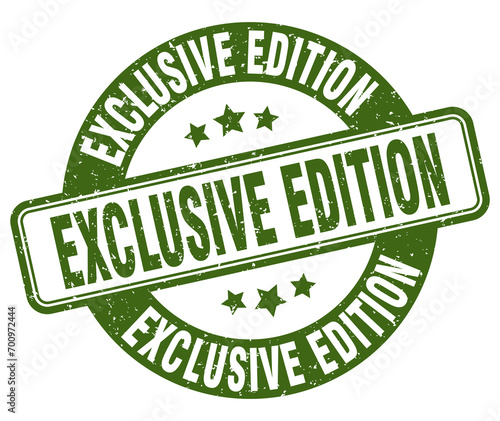 exclusive edition stamp. exclusive edition label. round grunge sign