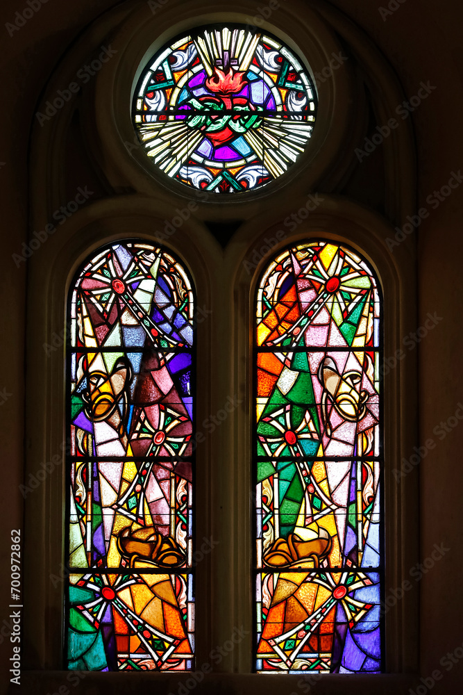 Immaculate Conception cathedral, Cuenca, Ecuador. Stained glass