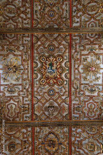 Ceiling of St Francis s church  Quito  Ecuador