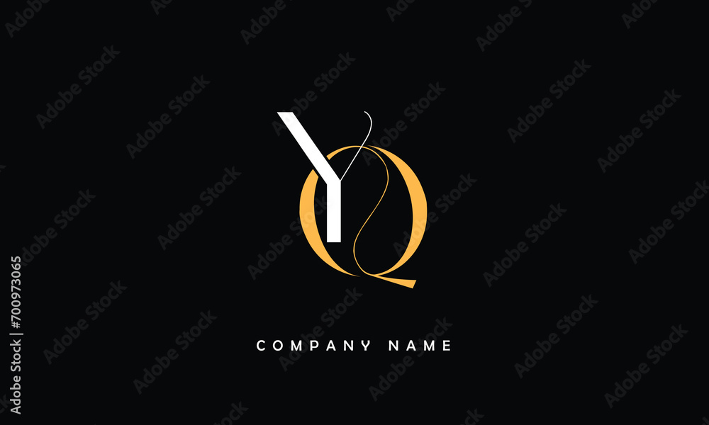 YQ, QY, Y, Q Abstract Letters Logo Monogram YQ, QY, Y, Q Abstract Letters Logo Monogram