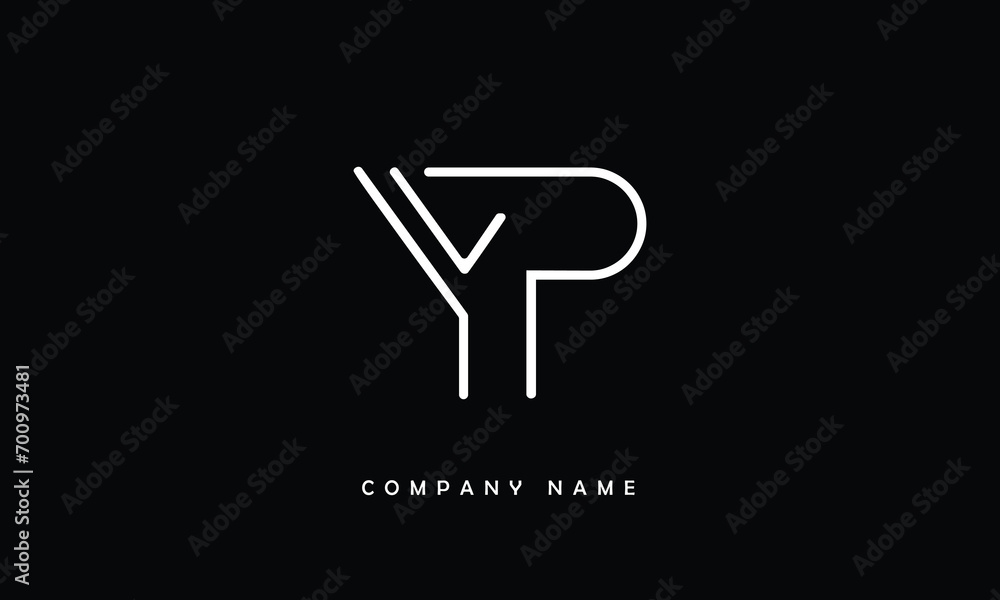 YP, PY, Y, P Abstract Letters Logo Monogram YP, PY, Y, P Abstract Letters Logo Monogram