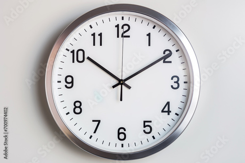 Time Management: Classic Wall Clock Close Up