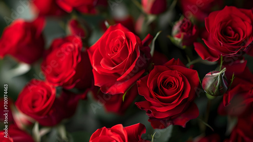 Natural red roses background 