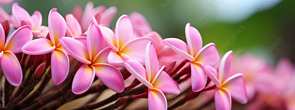 beautiful blooming flower plumeria. nature beautiful blooming flower plumeria. nature