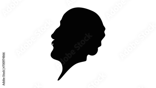 Francisco Sanches, black isolated silhouette