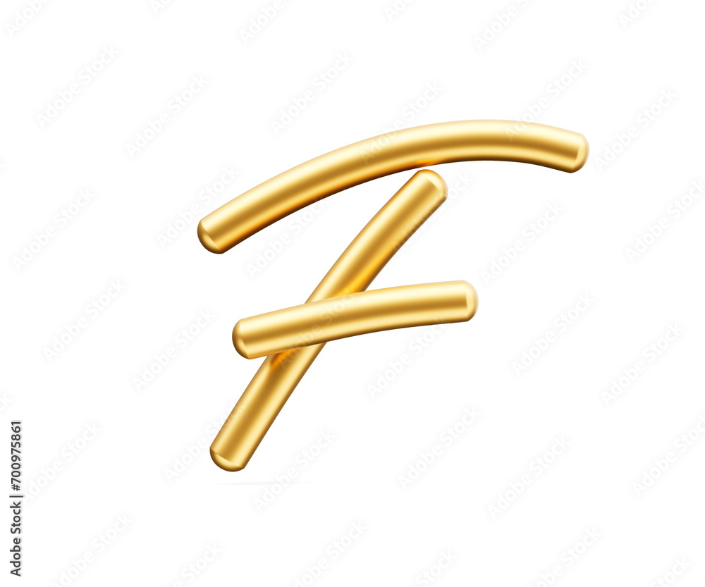 3d Golden Shiny Capital Letter F Alphabet F Rounded Inflatable Font White Background 3d Illustration 3d Golden Shiny Capital Letter F Alphabet F Rounded Inflatable Font White Background 3d Illustration