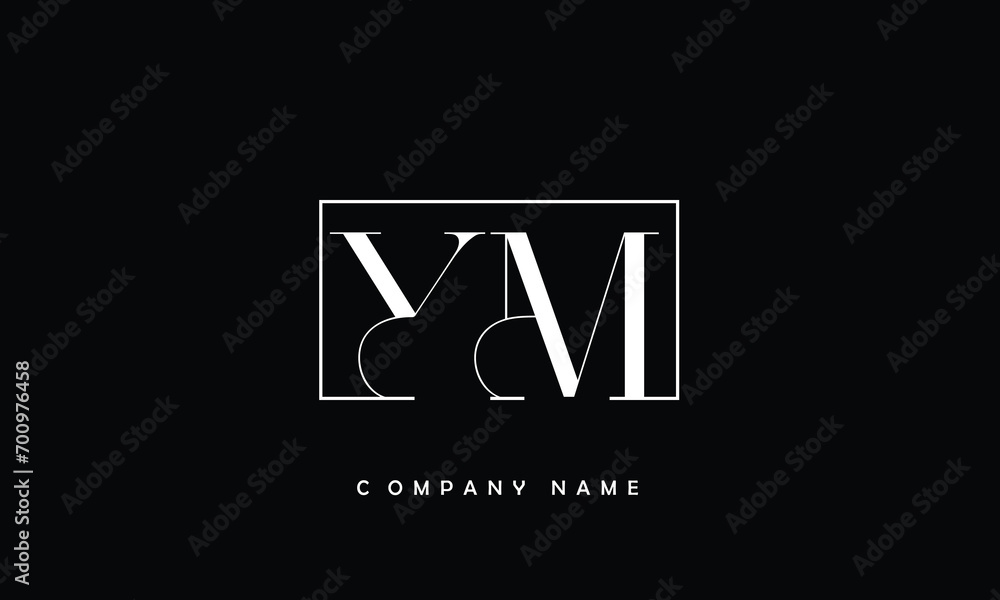 YM, MY, Y, M Abstract Letters Logo Monogram YM, MY, Y, M Abstract Letters Logo Monogram