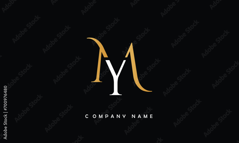YM, MY, Y, M Abstract Letters Logo Monogram YM, MY, Y, M Abstract Letters Logo Monogram