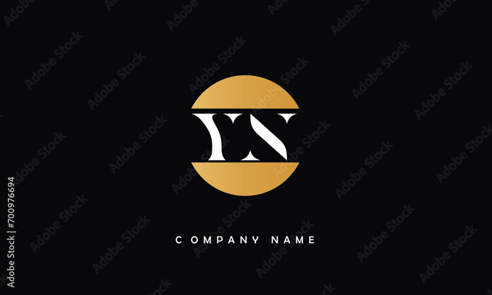 Obraz premium YN, NY, Y, N Abstract Letters Logo Monogram