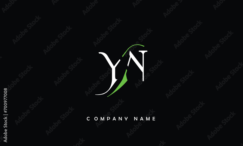 YN, NY, Y, N Abstract Letters Logo Monogram - obrazy, fototapety, plakaty 
