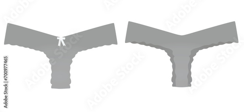Grey  woman underwear. vector illustration
