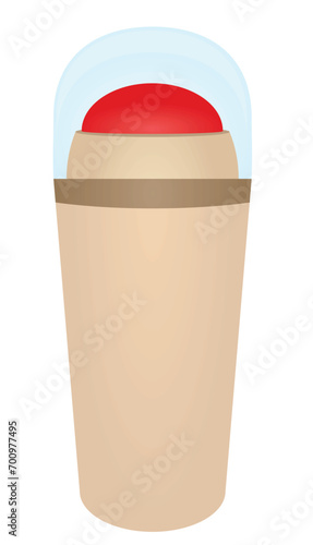 Face roller stick. vector illustration