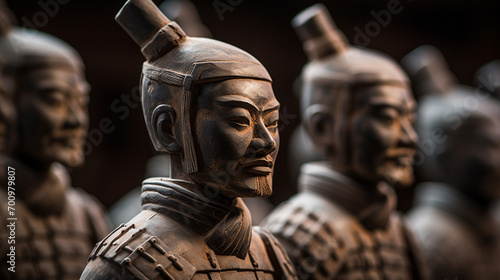 The marvels of Xian, China, with the awe-inspiring Terracotta Army warriors, an iconic symbol of ancient history and craftsmanship. Generative AI.