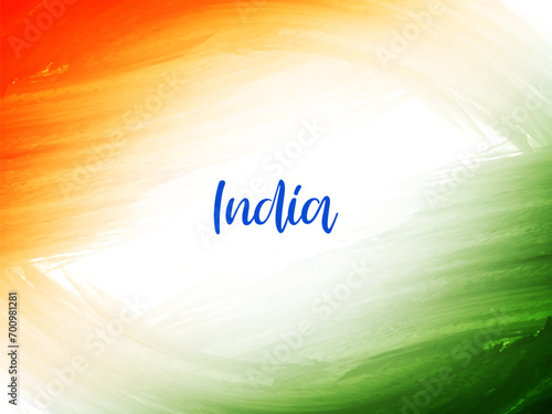 Indian flag theme Republic day watercolor texture tricolor elegant background