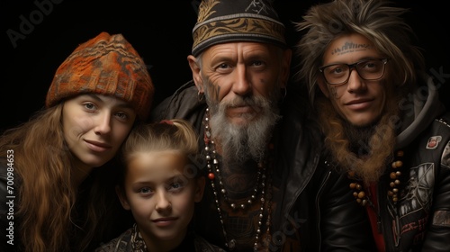 Punk Family Dynamics: Embracing Heritage and Youth Culture in a Multigenerational Portrait