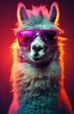Llama in Stylish Sunglasses