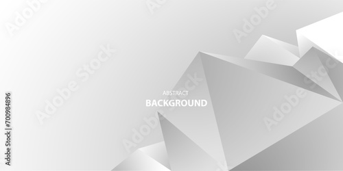Abstract white and gray triangle shape background. texture white pattern. vector illustration