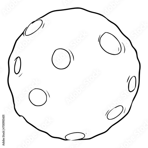moon illustration hand drawn outline sketch vector