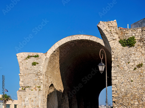 Venetian Dockyards at the Old Port, City of Heraklion, Crete, Greece photo