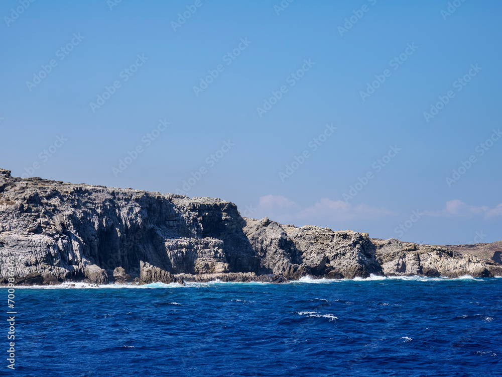 Coast of Delos Island, Cyclades, Greece