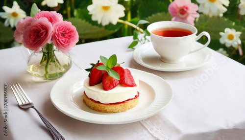 cake with flowers