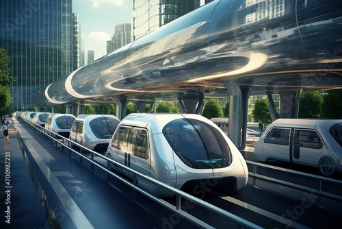 Mini Mobility Revolution 3D Animation Futuristic Urban Transit  futuristic AI world high technology  © Umar