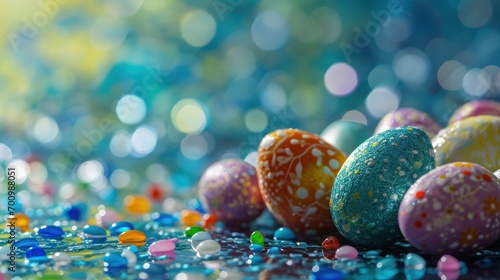 Beautiful Easter decoration background, Easter day