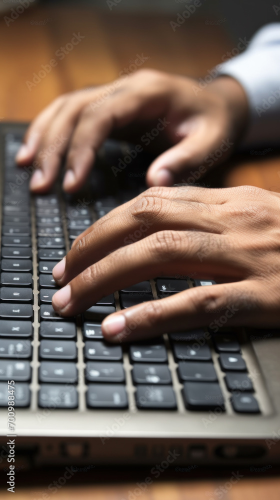 Close-Up of Hands Typing on a Computer Keyboard Close-Up of Hands Typing on a Computer Keyboard