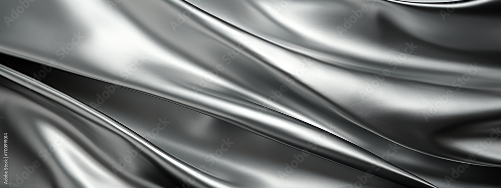 Obraz premium Abstract composition with fluid shades of black and silver.