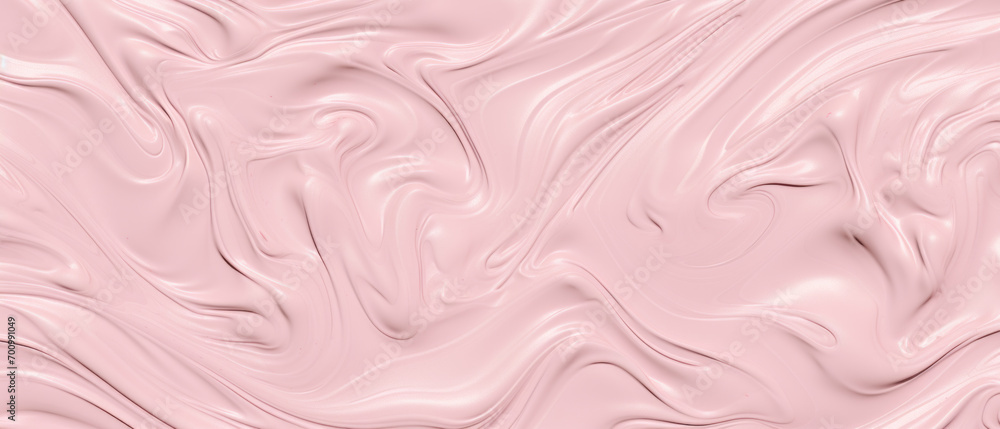 Fototapeta premium Vibrant and glossy cream texture in pink.