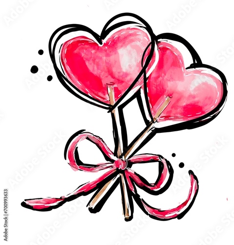 red lollipop - heart