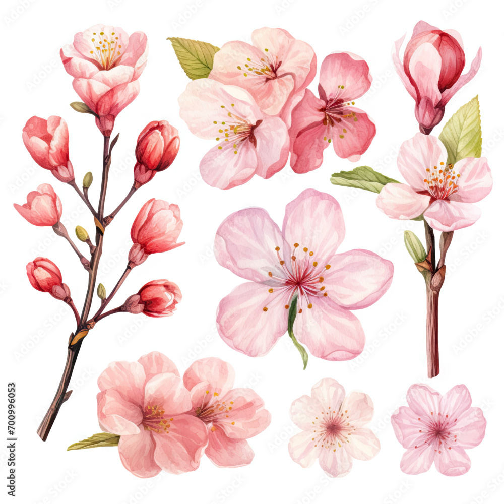 Vector collection of cherry blossoms Vector collection of cherry blossoms