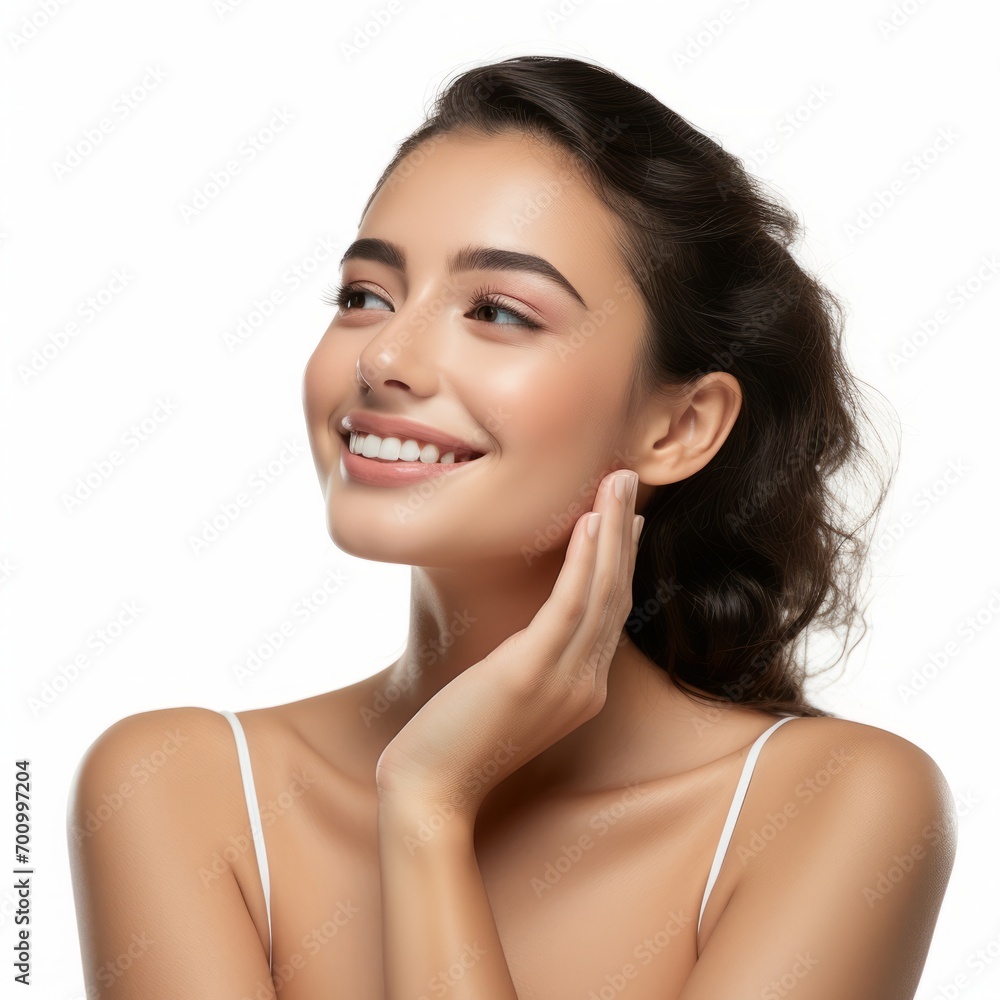 Beautiful woman with clean fresh skin, Concept photo for Aesthetic clinic or Skincare shop Beautiful woman with clean fresh skin, Concept photo for Aesthetic clinic or Skincare shop