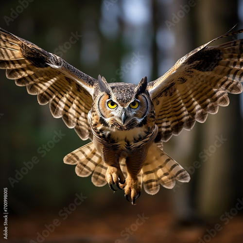 eagle owl on a branch , hawk, nature, animal, wildlife, flying