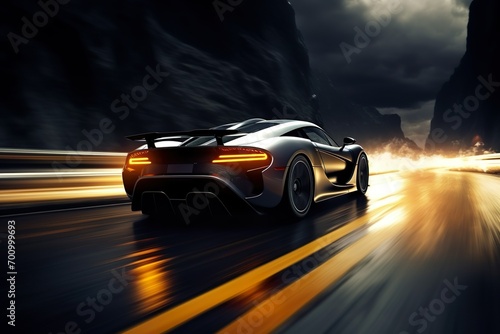 RACING CAR ON PLATFORM MADE WITH AI 