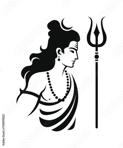 lord shiva hindu god character mascot design vector 