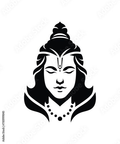 lord rama hindu god character mascot vector design