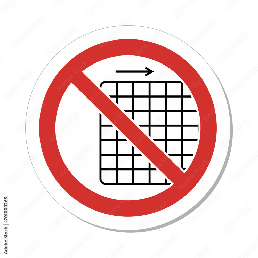 ISO Prohibition Sign: Do Not Operate With Guard Removed Symbol ISO Prohibition Sign: Do Not Operate With Guard Removed Symbol