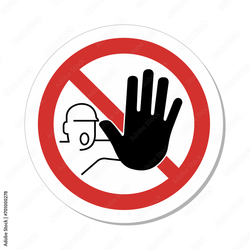 ISO Prohibition Sign: No Access For Unauthorized Persons Symbol
