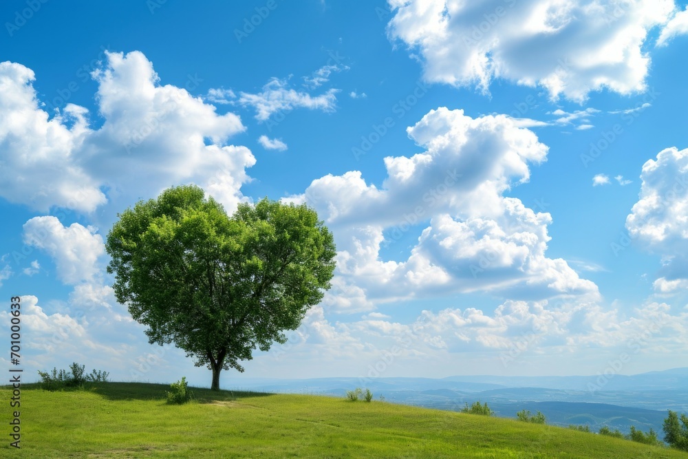 Tree in the shape of a heart. Background with selective focus and copy space Tree in the shape of a heart. Background with selective focus and copy space