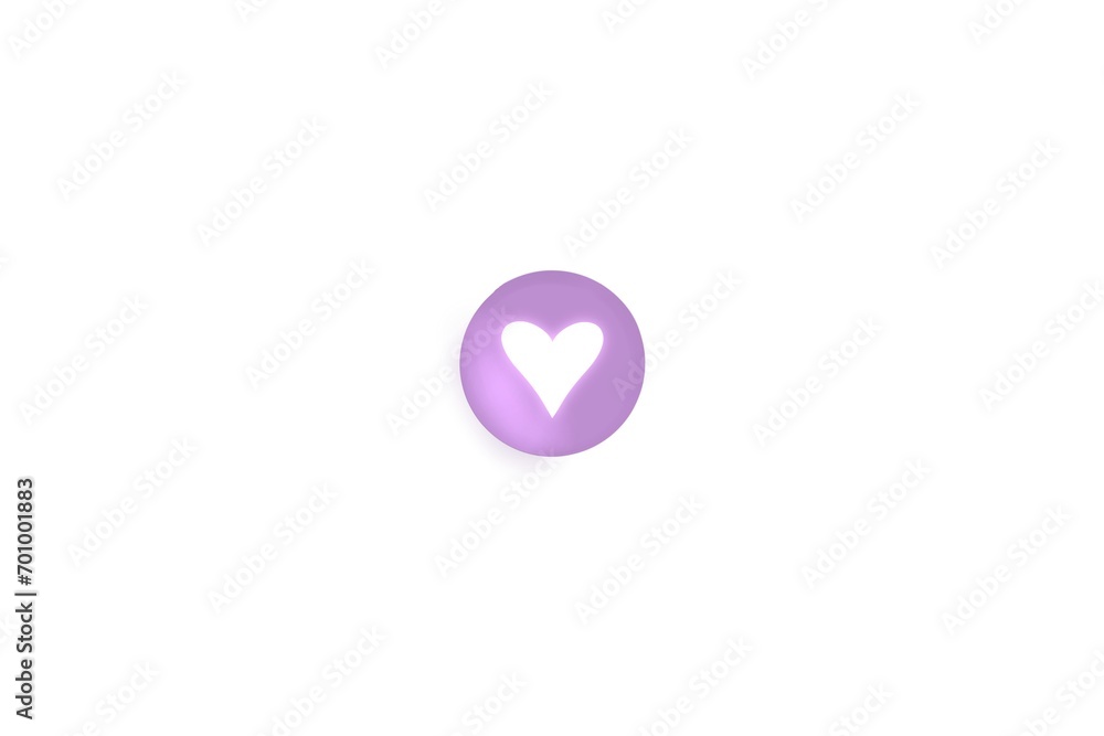 Purple donut with bright heart